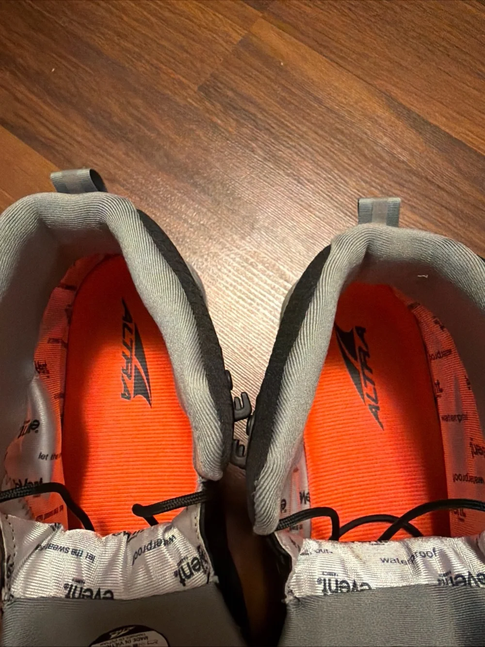 Altra Black and Gray Men's Trail Boot with Orange Accents